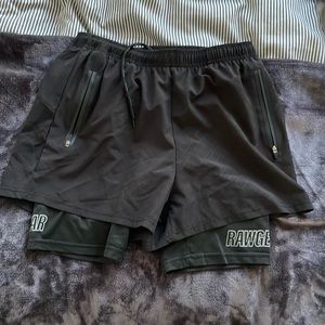 Black Rawgear lined 5in shorts